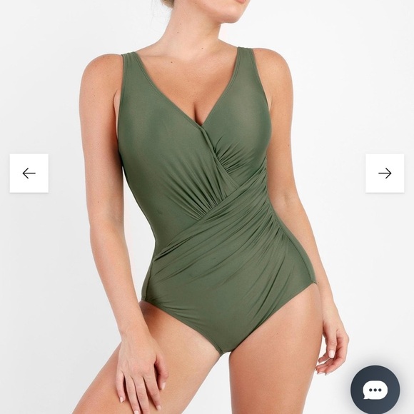 POPILUSH Shapewear Swimsuit Deep-V Neck One-Piece - MWT - Picture 1 of 10